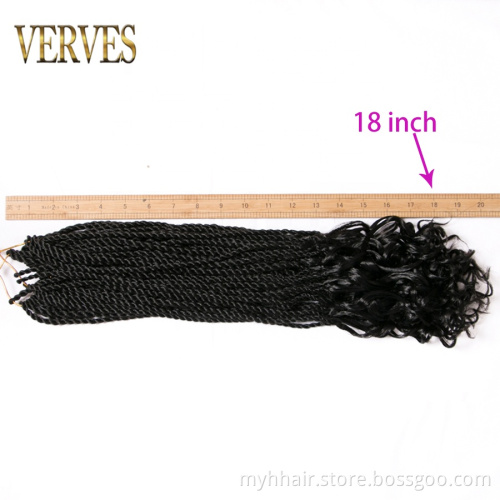 ombre Senegalese twist crochet braids hair 18 inch 30 strands/pack synthetic bulk braiding hair extension